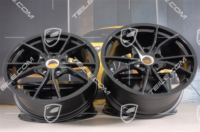 20" Felgensatz Carrera S IV, 8J x 20 ET57 + 10J x 20 ET45, Schwarz Hochglanz