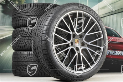 21" Winterräder Cayenne COUPÉ RS Spyder, komplett, Felgen 9,5J x 21 ET46 + 11,0J x 21 ET49 + Winterreifen Michelin Pilot Alpin 5 275/40 R21 + 305/35 R21, mit RDK-Sensoren