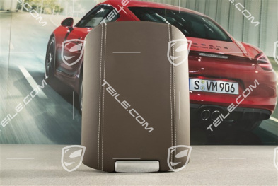 Armrest / tunnel, trim cover, Leather, Saddle Tan / Cream