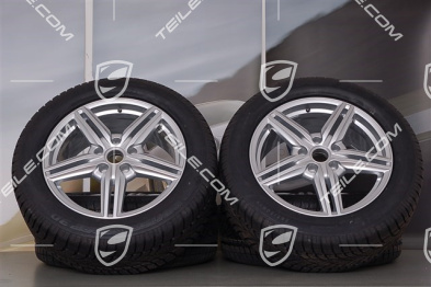 19" Cayenne Design II Winterräder Satz, 4x Felgen 8,5 J x 19 ET 59 + 4x Dunlop Winterreifen 265/50 R 19 110V XL M+S, mit RDK-Sensoren
