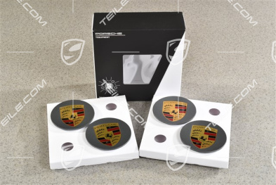 Hub cap set, crest coloured, vesuvian grey