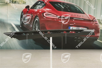Centre disc / trim for front bumper retaining frame, Black matte, R
