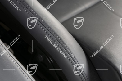 Bucket seats, collapsible, leather Black, L+R