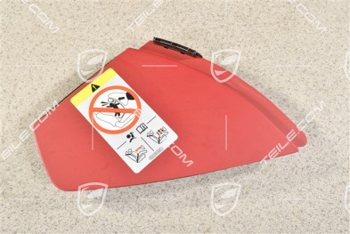 Dashboard trim lower part side cover, bordeaux red, R