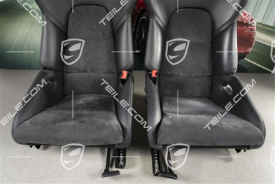 Bucket seats, collapsible, heating, leather/Alcantara, black, L+R