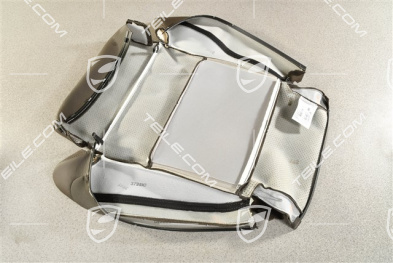 Sitzkissenbezug, Sportsitz, Leder, Achatgrau, L