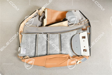 Back seat backrest cover, smooth leather, Sand Beige, R