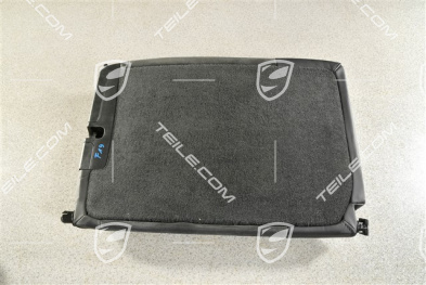 Cabrio / Targa, Back seat backrest, Rear, Leather / Alcantara , Black with Rhodium stitching, GTS, L