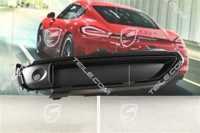 Front bumper, side ventilation grille (Closed), lower, Black matte, R