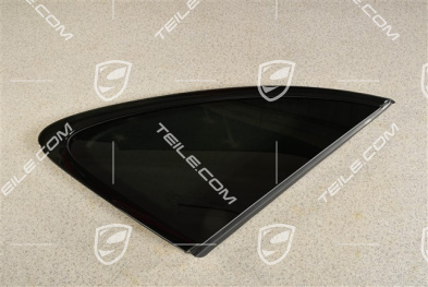 Side window with moulding, Black, Privacy, R