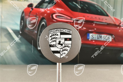 Radzierdeckel, konvex, Wappen Schwarz-Weiß, Platinum Seidenmatt