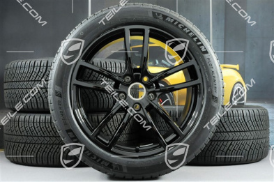 20-inch Cayenne COUPE Sport winter wheel set, rims 9J x 20 ET50 + 10,5J x 20 ET55 + NEW Michelin winter tyres 275/45 R20 + 305/40 R20, with TPMS, black high gloss