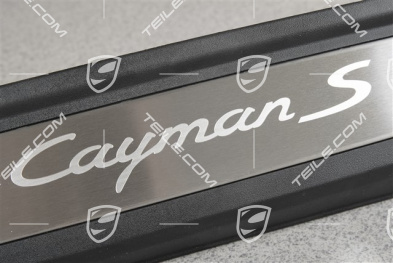 Einstiegleiste, Edelstahl, mit Schriftzug "Cayman S", R