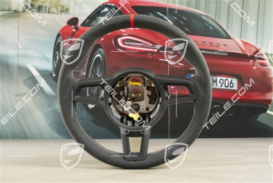 Sportlenkrad GT, Alcantara, Schwarz/Silber, 12-Uhr Markierung Rot