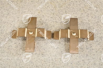 Spring, brake pad mouting kit / Front axle fixed caliper