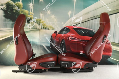 4200, Seats, el. adjustable, leather, memory, burgundy, set (L+R)