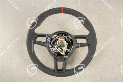 Sportlenkrad GT, Alcantara, Schwarz/Silber, 12-Uhr Markierung Rot