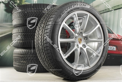 20-inch Cayenne COUPE Design winter wheel set, rims 9J x 20 ET50 + 10,5J x 20 ET55 + NEW Pirelli winter tyres 275/45 R20 + 305/40 R20, with TPMS, DOT/prod.year 2019+2020