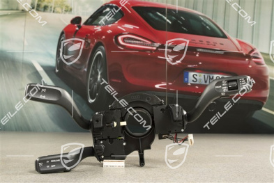 Steering column switch with cruise control with speed limiter and headlight cleaning system, without voice control
