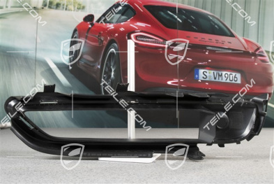 Front bumper, side ventilation grille, lower, Black matte, R