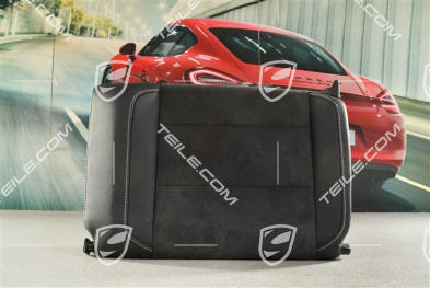 Cabrio / Targa, Back seat backrest, Rear, Leather / Alcantara , Black with Rhodium stitching, GTS, L