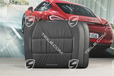 Notsitzrückenlehne, Raffleder, schwarz, Coupe, R