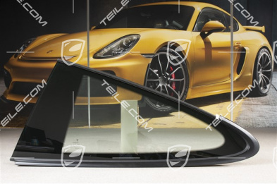 Rear Side window, polycarbonate, Rally black, GT3RS / 911R, L