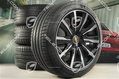 20-inch Tequipment Design summer wheel set, rims 9J x 20 ET54 + 11J x 20 ET60 + NEW Michelin summer tyres 245/45 R20 + 285/40 R20, black high gloss