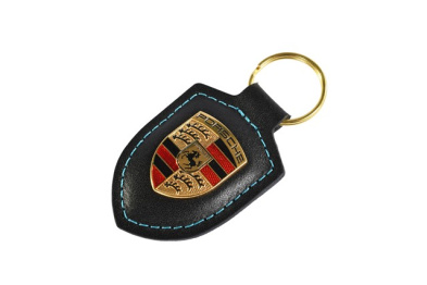 Porsche Wappen-Schlüsselanhänger mit RFID-Chip / Schwarz