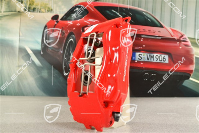 Zacisk hamulcowy, bez klocków, Turbo / Carrera4S / Carrera2S, czerwony, R