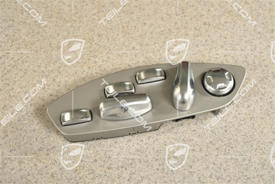 Front seat switch, seat adjuster / memory, 18-way electrically adjustment, Galvano silver, L