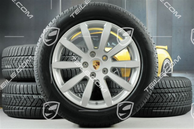 19-inch Cayenne S winter wheel set, rims 8,5J x 19 ET47 + 9,5J x 19 ET54 + Pirelli winter tyres 255/55 R19 + 275/50 R19, with TPMS