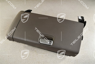 Handschuhkasten komplett, Leder, Achatgrau, LHD