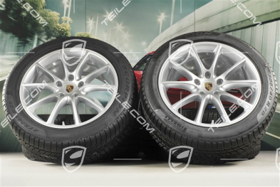20-inch Cayenne COUPE Design winter wheel set, rims 9J x 20 ET50 + 10,5J x 20 ET55 + NEW Pirelli winter tyres 275/45 R20 + 305/40 R20, with TPMS, DOT/prod.year 2019+2020