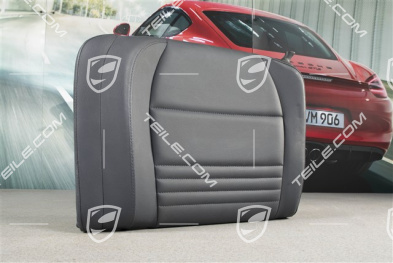 Back seat backrest, Rear, Leatherette, Metropole blue, Coupe, L