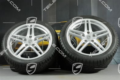 19-inch winter wheels set "Carrera", rims 8,5J x 19 ET50 + 11J x 19 ET77 + NEW Pirelli Sottozero II winter tyres 235/40 R19 + 295/35 R19