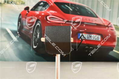 Coupe, Rear bumper towing lug / hook cover, Black matte, L