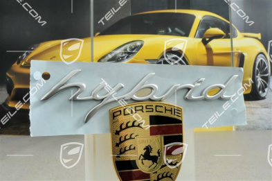 Lateral "Hybrid" logo, chrome, L