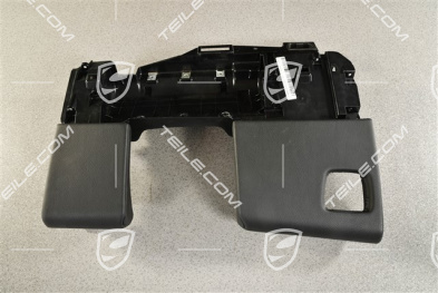 Trim lower section, Leatherette, Black
