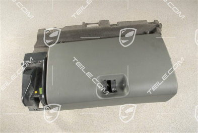 Glove compartment, leatherette, stone grey, complete
