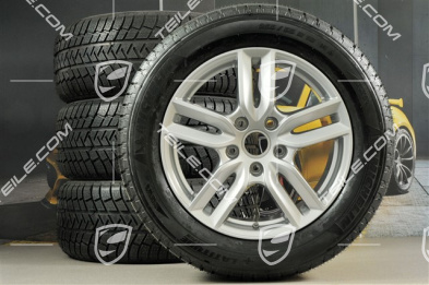 18" Winterräder Satz "Cayenne S" Facelift 2014->, Felgen 8J x 18 ET53 + Michelin Winterreifen 255/55 R18, mit RDK-Sensoren