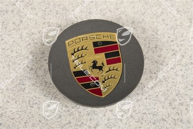 Radzierdeckel, konkav, Wappen farbig, titan