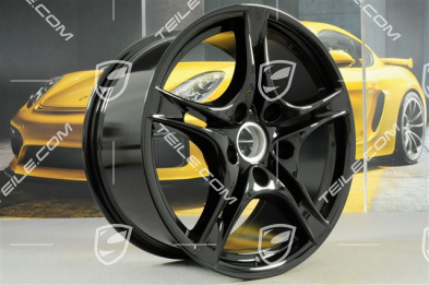 18-inch Cayman S II wheel set (Facelift), 8J x 18 ET57 + 9J x 18 ET43, black high gloss
