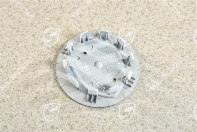 Hub cap, concave, colour emblem, dark silver