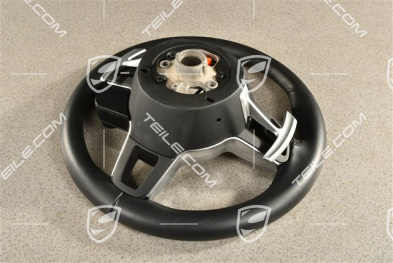 Multifunktionslenkrad PDK mit Schaltwippen, Sport Chrono Plus Paket, Leder, Schwarz