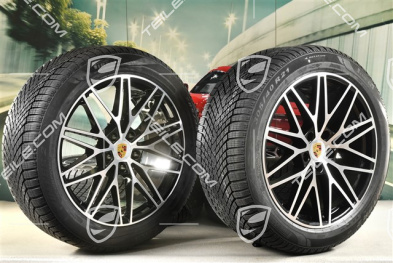 21-inch RS Spyder Design winter wheel set, rims 9,5J x 21 ET46 + 11,0J x 21 ET58 + NEW Pirelli winter tyres 285/45 R21 + 305/40 R21, with TPMS, black high gloss