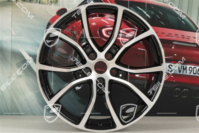 21-inch wheel rim, Cayenne Exclusive Design, 11J x 21 ET49, black high gloss