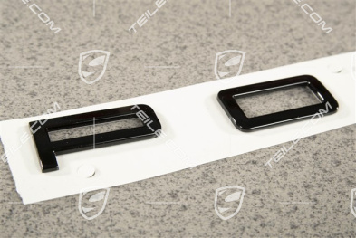 "PORSCHE" logo / Emblem, Glossy Black