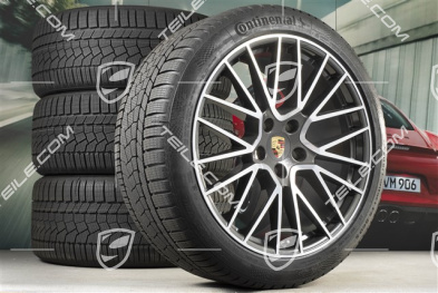 21" Cayenne COUPÉ RS Spyder Winterräder Satz, Felgen 9,5J x 21 ET46 + 11,0J x 21 ET49 + Continental Winterreifen 275/40 R21 + 305/35 R21, mit RDK-Sensoren
