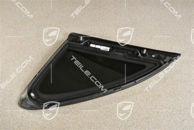 Side window with moulding, Black, Privacy, R